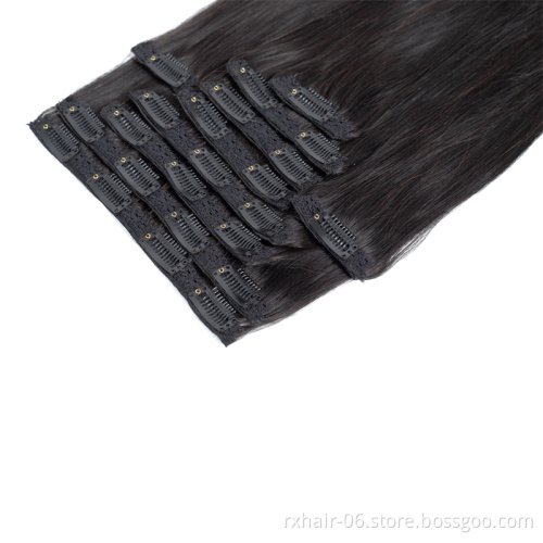Beautiful Hair Hot Selling 100% Human Hair Clips in Hair Extension Hot Sale